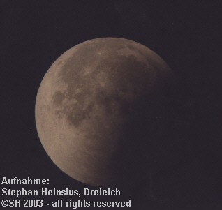 Mondfinsternis 2003 - zweite partielle Phase