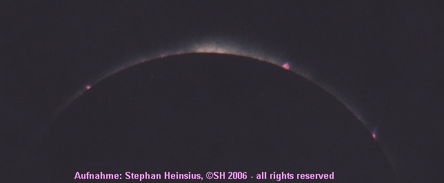 Protuberanzen nach dem 2. Kontakt