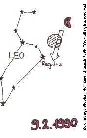 Zeichnung zu Mondfinsternis 1990