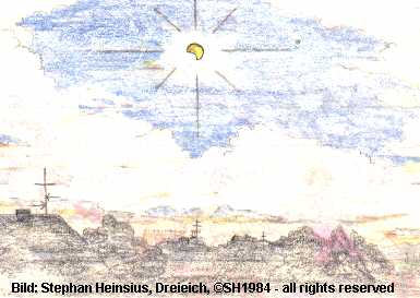 Zeichnung der Sonnenfinsternis 1984